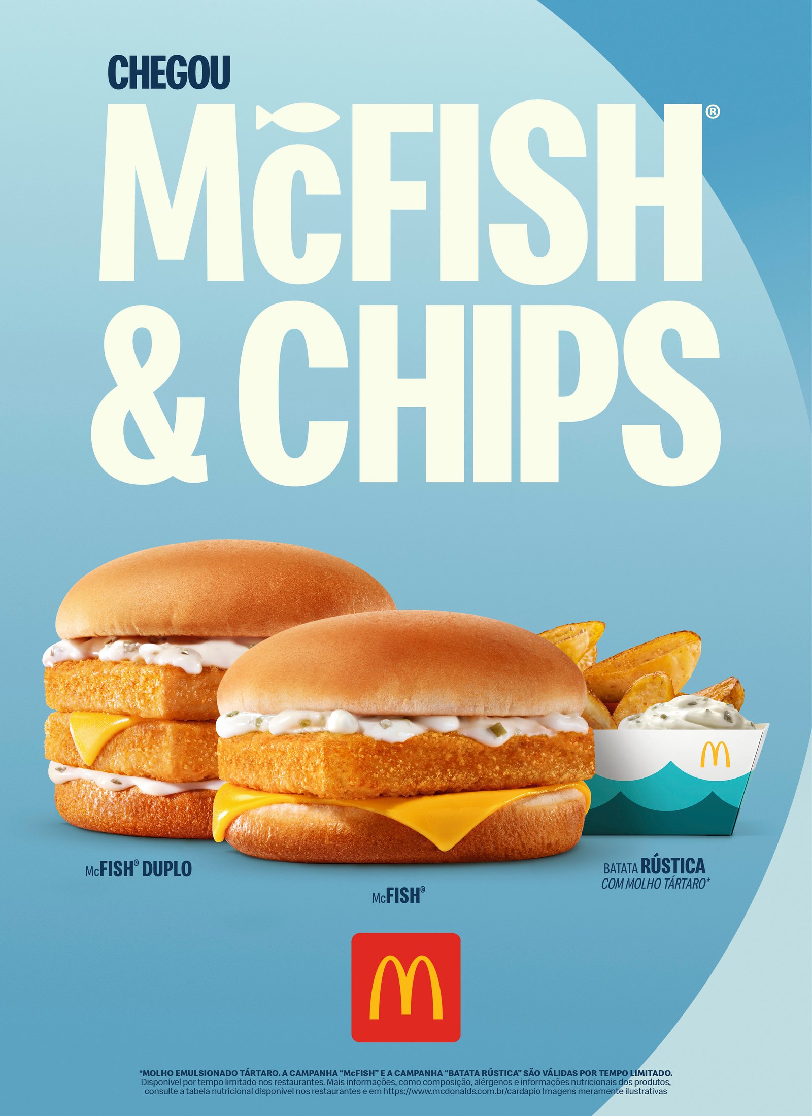 Key Visual vertical da campanha McDonald's e Duolingo com McFish