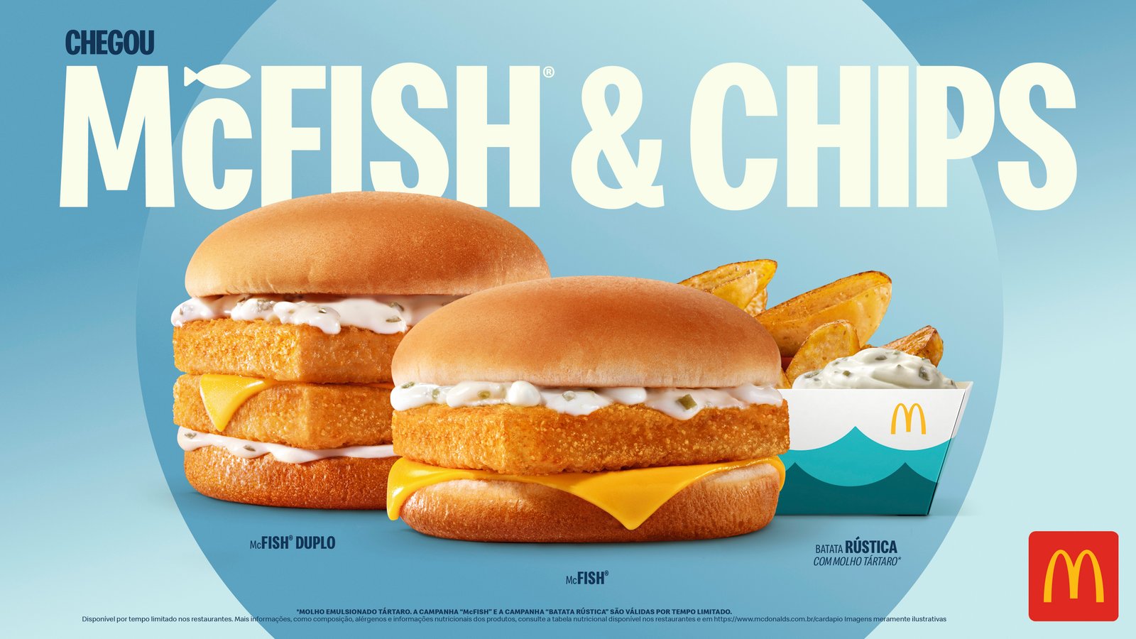 Key Visual horizontal da campanha McFish & Chips