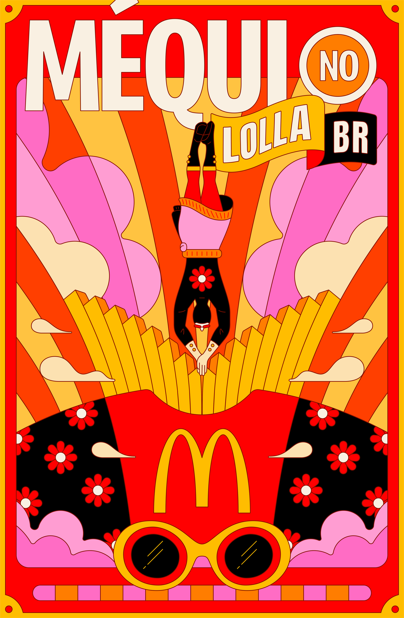 Assistente de Arte McDonald's Lollapalooza 2024 - Key Visual Batata Frita Estilo Rock
